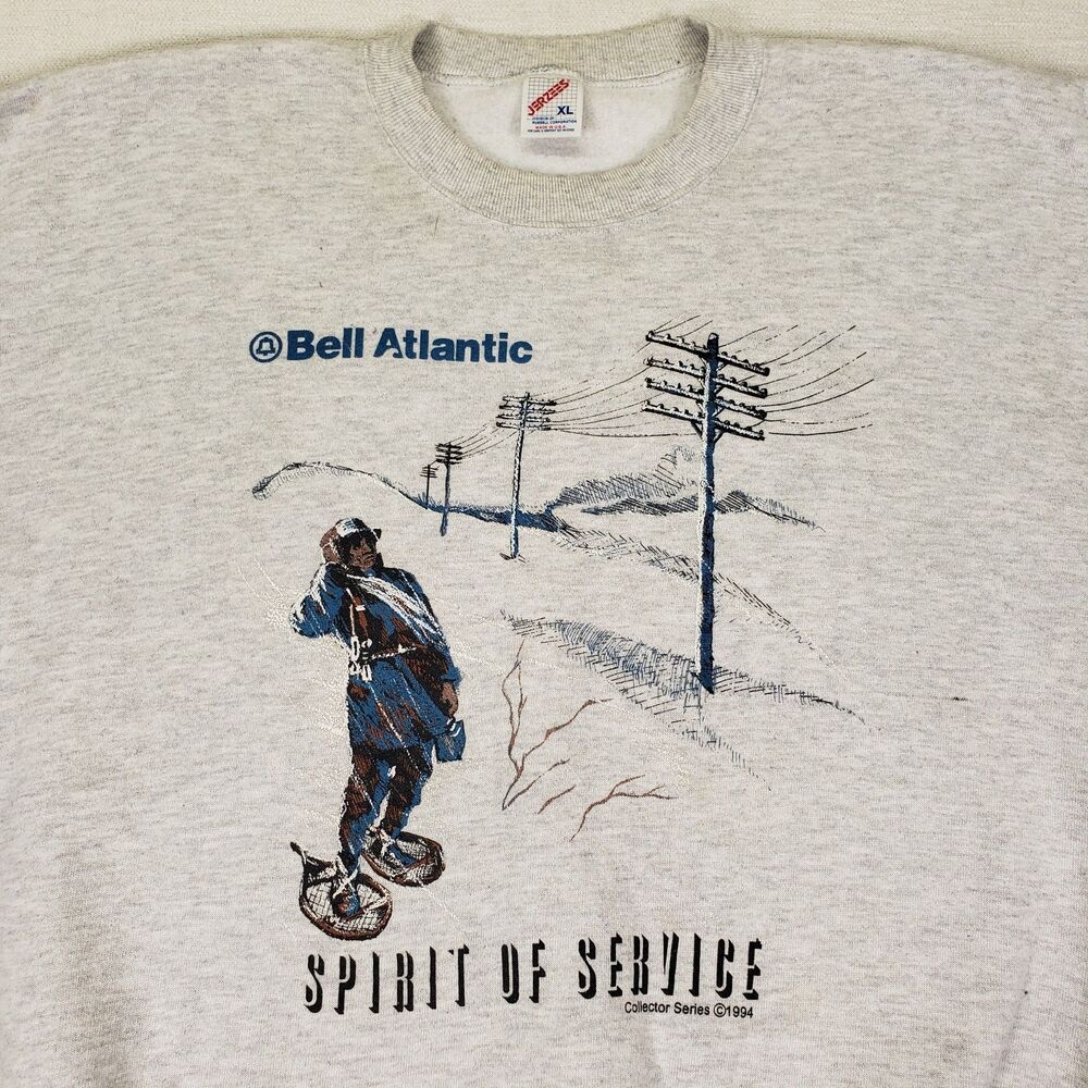 Vintage Bell Atlantic Crewneck Sweatshirt Jerzees XL Made in USA - Picture 2 of 10